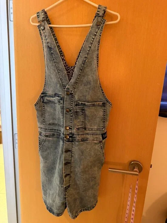 Tiger x Horse Mens Denim Overall Size Medium Blue West Snow Wash Pocket Casual - Picture 14 of 14